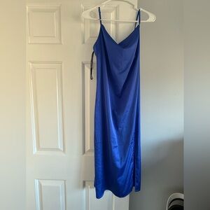 Forever 21 Vibrant Blue Satin Dress